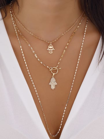 Luja Bijoux Pozłacany naszyjnik z cyrkoniami