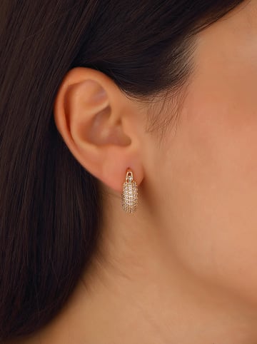 Luja Bijoux Pozłacane kolczyki z cyrkoniami