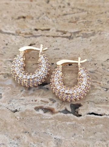 Luja Bijoux Pozłacane kolczyki z cyrkoniami