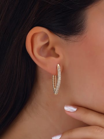 Luja Bijoux Vergulde oorringen met zirkonia