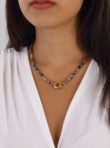 Luja Bijoux Pozłacany naszyjnik z kryształami i elementem ozdobnym