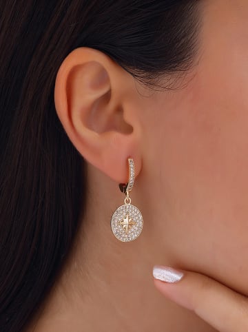 Luja Bijoux Vergulde oorringen met zirkonia