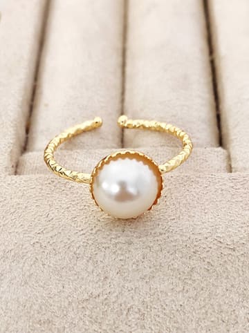 Luja Bijoux Vergulde ring met sierparel
