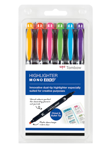 Tombow Textmarker "Mono edge" - 6 Stück