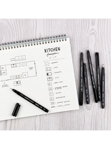 Tombow Fineliner "Mono - Fine" in Schwarz - 4 Stück