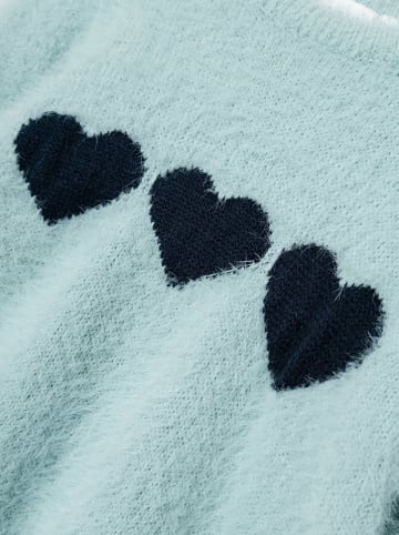 name it Sweter "Nelise" w kolorze błękitnym
