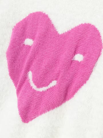 name it Pullover "Nelise" in Weiß/ Pink