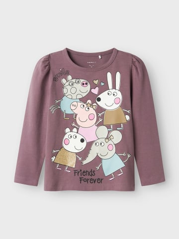 name it Longsleeve "Amanda Peppa Pig" in Lila/ Bunt