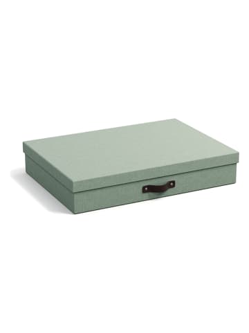 BigsoBox Pudełko "Sverker" w kolorze zielonym na dokumenty - 43,5 x 31 x 8,5 cm