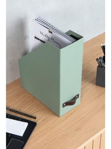 BigsoBox Organizer stojący "Estelle" w kolorze zielonym - 24,5 x 32 x 11,5 cm
