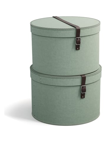 BigsoBox Pudełka (2 szt.) "Rut" w kolorze zielonym