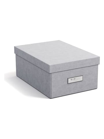 BigsoBox Pudełko w kolorze jasnoszarym - 22,5 x 13,5 x 31,5 cm
