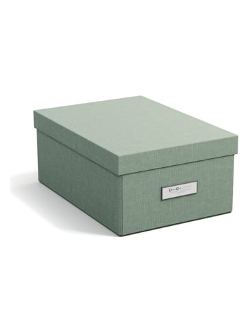 BigsoBox Pudełko w kolorze zielonym - 22,5 x 13,5 x 31,5 cm