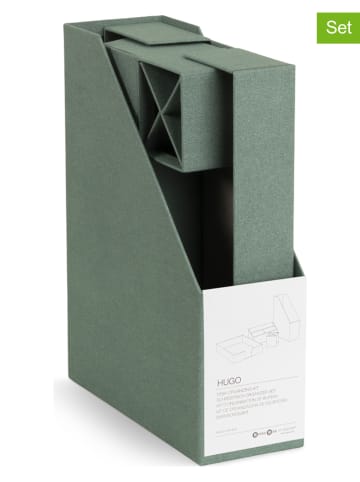 BigsoBox 4-delige set: bureau-organizers "Hugo" groen