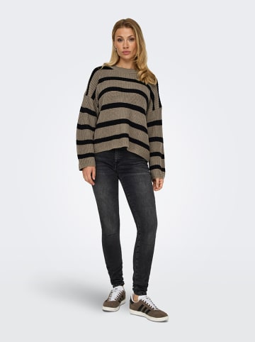 JDY Trui "Justy" taupe/zwart