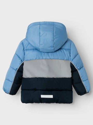name it Doorgestikte jas "May" blauw