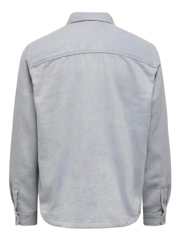 ONLY & SONS Hemdjacke in Hellgrau