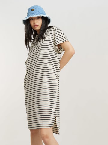G-Star Kleid in Creme/ Schwarz