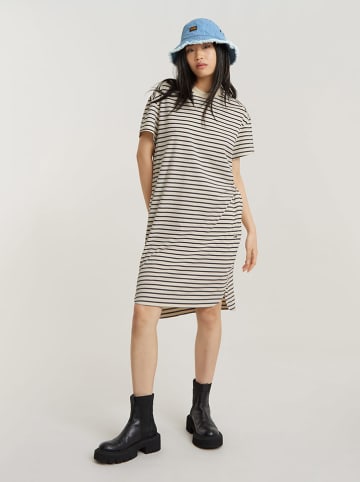 G-Star Kleid in Creme/ Schwarz