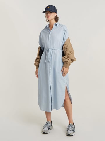 Lichtblauwe blousejurk new arrivals