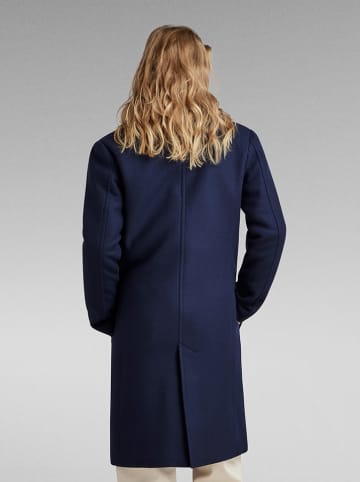 G-Star Wollen mantel donkerblauw