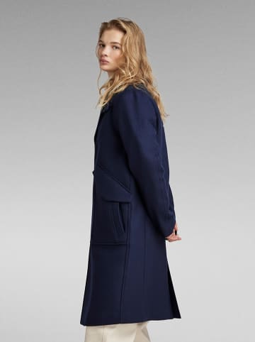 G-Star Wollen mantel donkerblauw