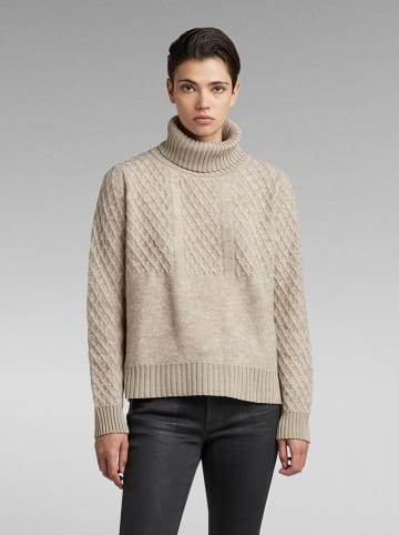 G-Star Wollrollkragenpullover in Beige