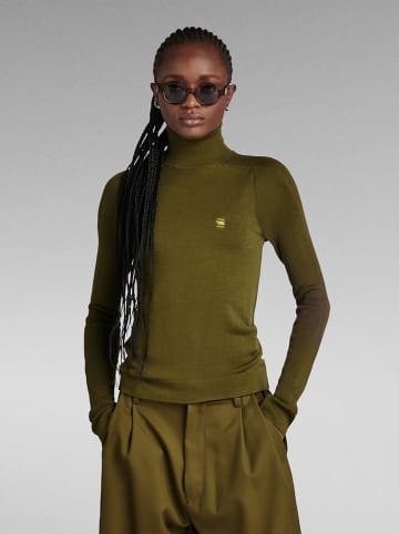 G-Star Wełniany golf w kolorze khaki