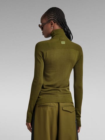 G-Star Wollrollkragenpullover in Khaki