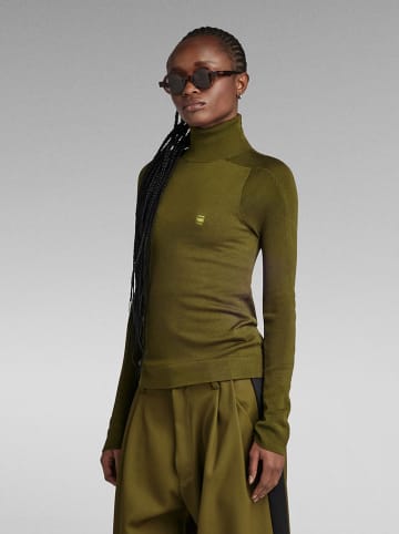 G-Star Wollrollkragenpullover in Khaki
