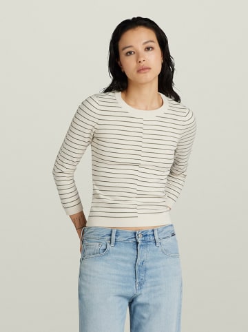 G-Star Wollpullover in Creme/ Khaki