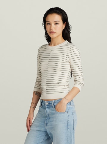 G-Star Wollpullover in Creme/ Khaki