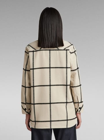 G-Star Hemdjacke in Beige/ Schwarz