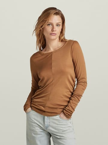 G-Star Longsleeve in Hellbraun