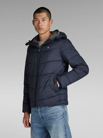 G-Star Doorgestikte jas donkerblauw