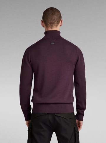 G-Star Wollen colltrui auberginekleurig