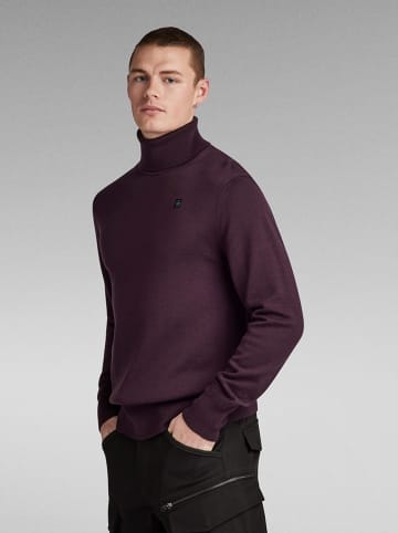 G-Star Wollen colltrui auberginekleurig