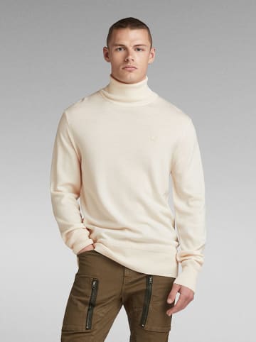 G-Star Wollrollkragenpullover in Creme