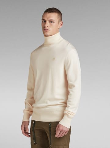 G-Star Wollrollkragenpullover in Creme