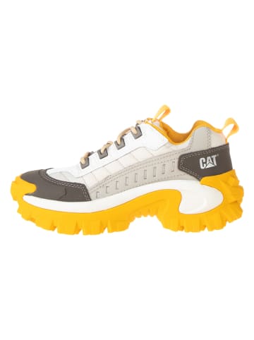 CAT Leder-Sneakers "Intruder" in Weiß/ Gelb/ Grau