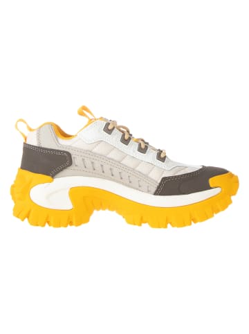 CAT Leder-Sneakers "Intruder" in Weiß/ Gelb/ Grau