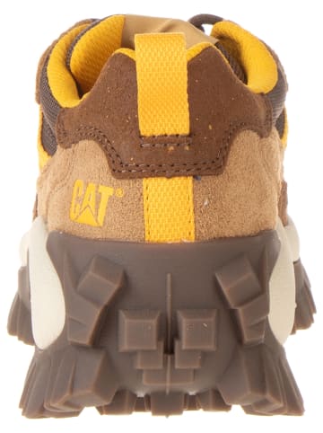CAT Leder-Sneakers "Intruder Beta" in Hellbraun/ Gelb