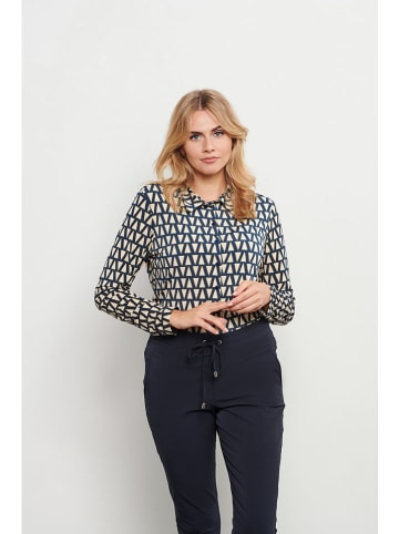 &Co Woman Bluzka "Lotte" w kolorze granatowo-kremowym