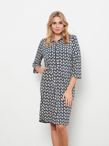 &Co Woman Jurk "Lolly" donkerblauw/crème