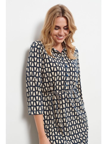 &Co Woman Jurk "Lolly" donkerblauw/crème
