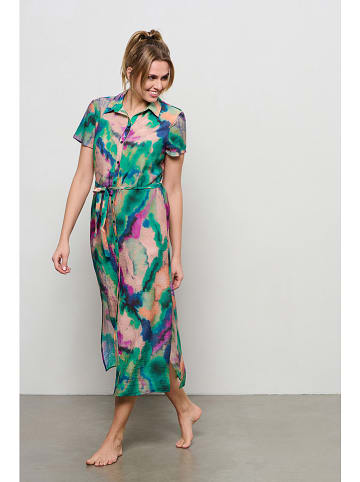 &Co Woman Jurk "Amalia" beige/groen/paars