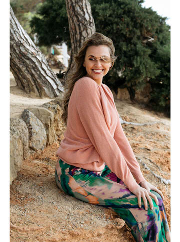 &Co Woman Broek "Loa" groen/lichtroze