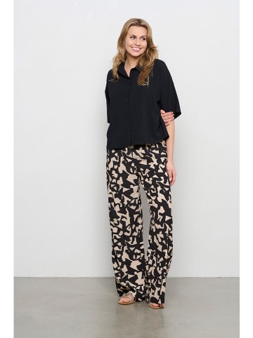 &Co Woman Marlenehose "Julie" in Schwarz/ Creme