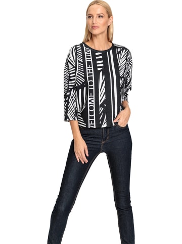 Heine Longsleeve in Schwarz/ Weiß