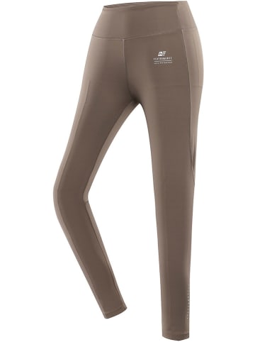 Alpine Pro Trainingsleggings "Marda" in Hellbraun